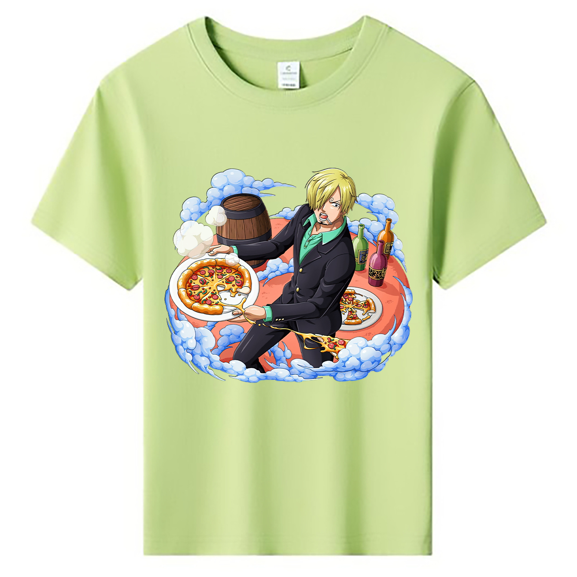 （画像用） ワンピース サンジ ONE PIECE Sanji 綿100％キッズTシャツ（フロントプリント）